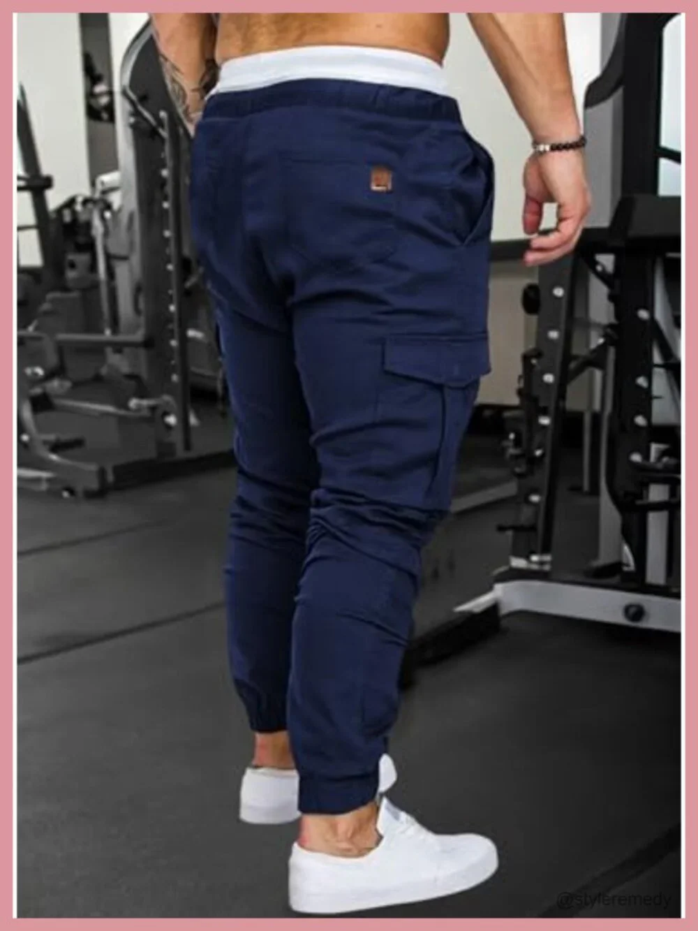 Slim Fit Cargo Joggers with 6 Pockets, Stretch Cotton Twill, Drawstring,